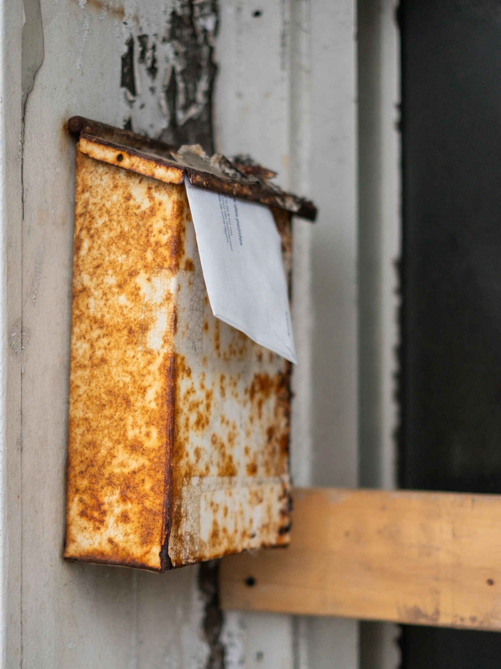 Letter waiting in a mailbox